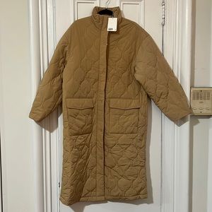 & Other Stories Tan Puffer Coat (S)